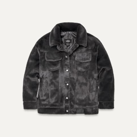 Fur trucker jacket cheap